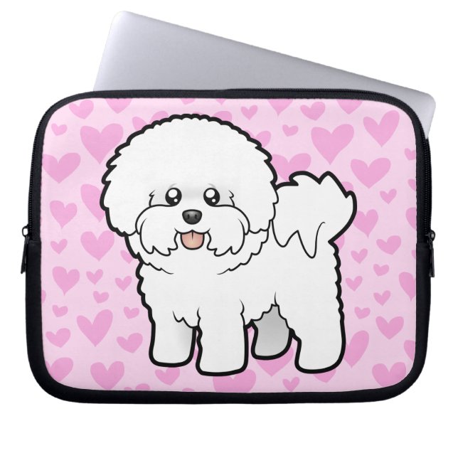 Bichon Frise Love Laptop Sleeve (Front)