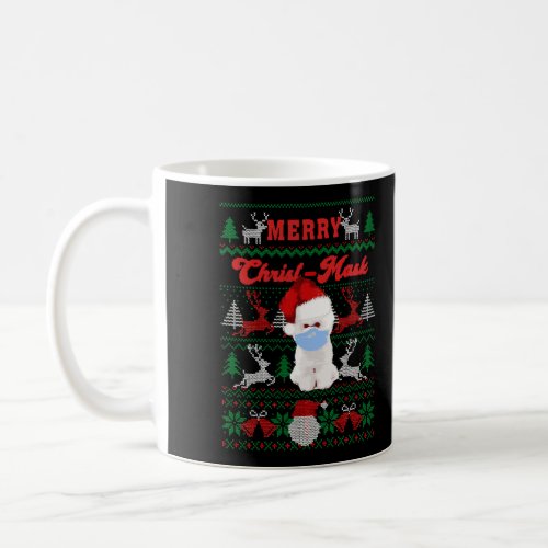 Bichon Frise Merry Christ_Mask Ugly Christmas Swea Coffee Mug