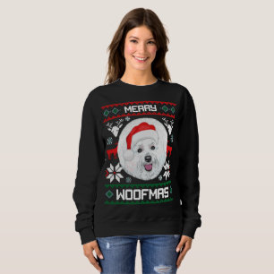 Bichon Frise Merry Woofmas Christmas Sweatshirt