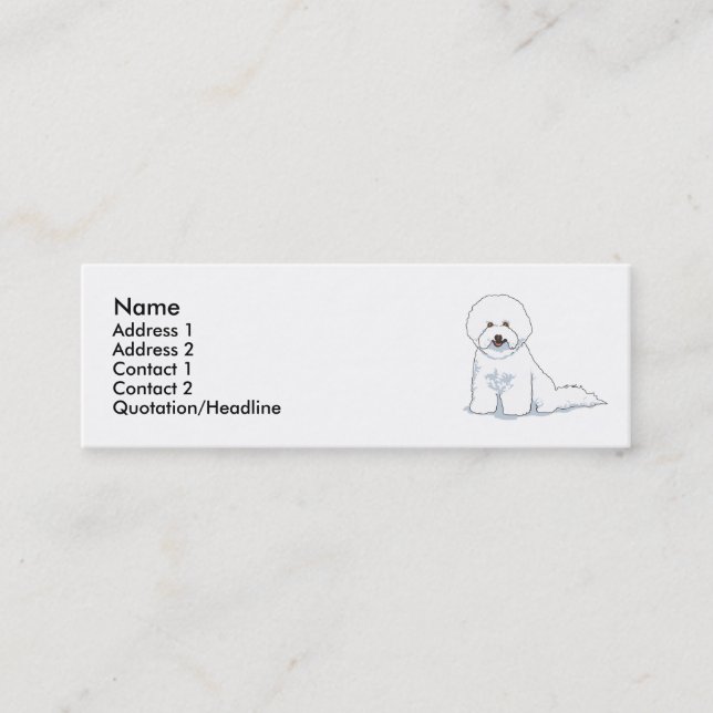 Bichon Frise Mini Business Card (Front)