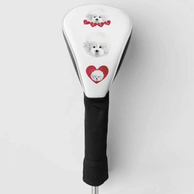 Bichon Frise _ mix _  Golf Head Cover (Front)