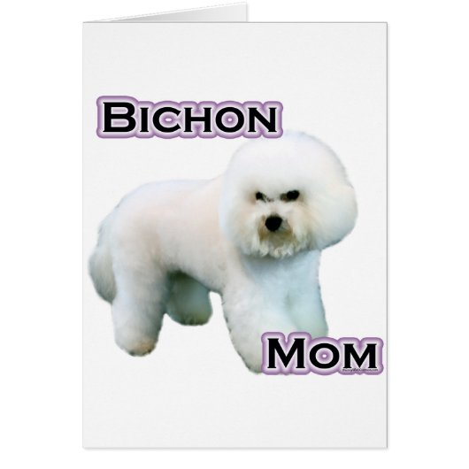 Bichon Frise Mom 4 Cards (Front)