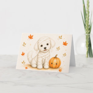 Bichon Frise Mommy Halloween Card