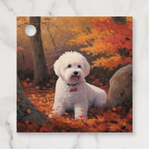 Bichon Frise n Autumn Leaves Fall Inspire  Favor Tags