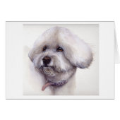 Bichon Frise Painted in Watercolour (Front Horizontal)