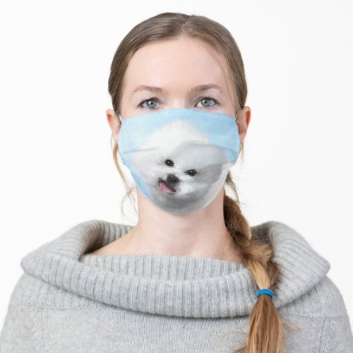 Bichon Frise Painting _ Cute Original Dog Art Adult Cloth Face Mask