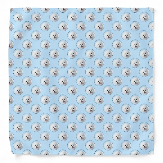 Bichon Frise Painting - Cute Original Dog Art Bandana (Front)