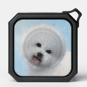 Bichon Frise Painting - Cute Original Dog Art Bluetooth Speaker