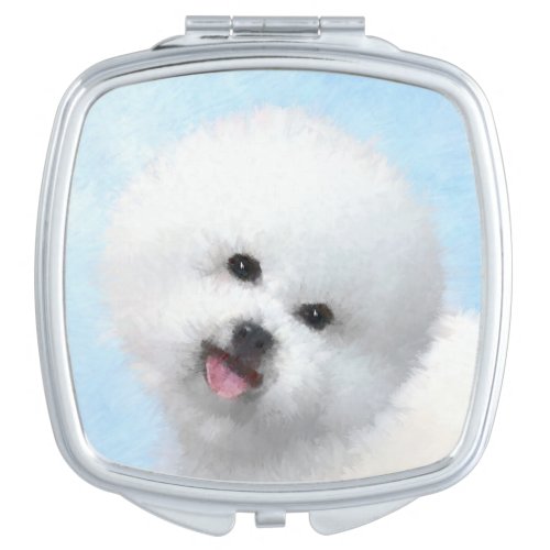 Bichon Frise Painting _ Cute Original Dog Art Compact Mirror