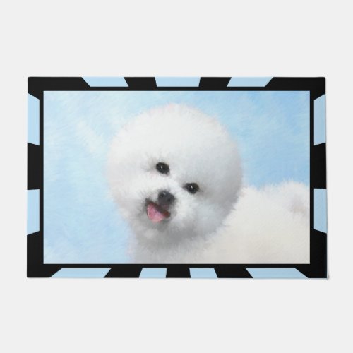 Bichon Frise Painting _ Cute Original Dog Art Doormat