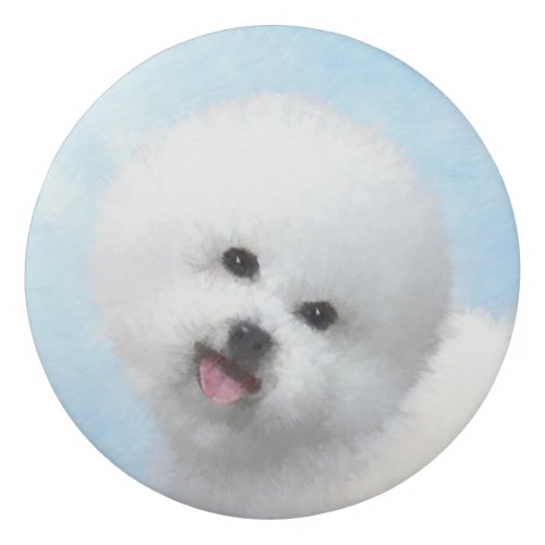 Bichon Frise Painting _ Cute Original Dog Art Eraser