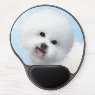 Bichon Frise Painting - Cute Original Dog Art Gel Mouse Pad