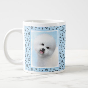 Bichon Frise Painting - Cute Original Dog Art Giant Coffee Mug