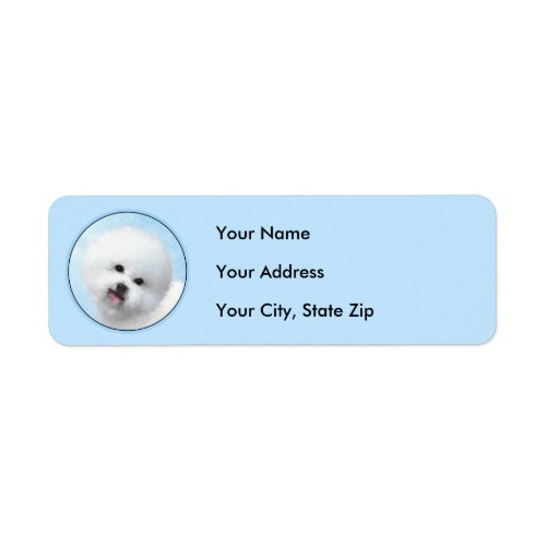 Bichon Frise Painting _ Cute Original Dog Art Label