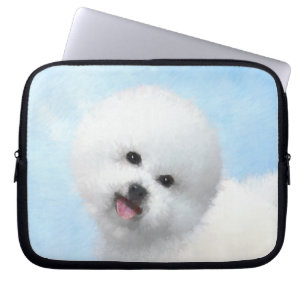 Bichon Frise Painting - Cute Original Dog Art Laptop Sleeve
