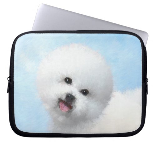 Bichon Frise Painting _ Cute Original Dog Art Laptop Sleeve