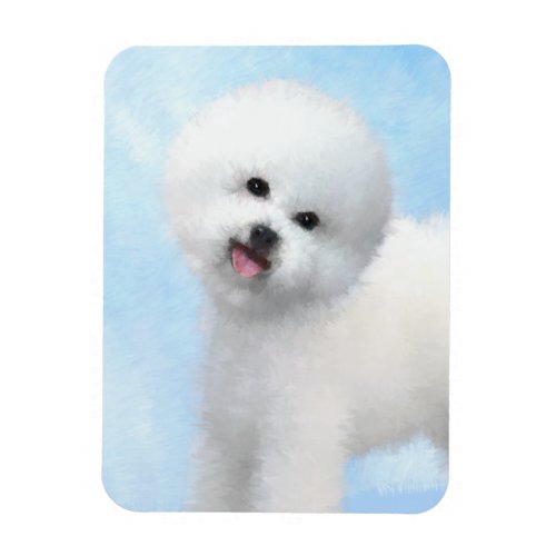 Bichon Frise Painting _ Cute Original Dog Art Magnet