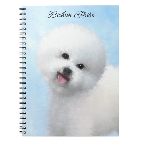 Bichon Frise Painting _ Cute Original Dog Art Notebook