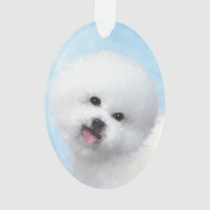 Bichon Frise Painting - Cute Original Dog Art Ornament