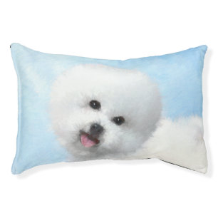 Bichon Frise Painting - Cute Original Dog Art Pet Bed