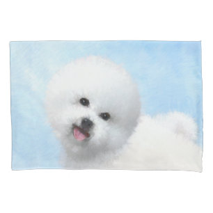 Bichon Frise Painting - Cute Original Dog Art Pillowcase