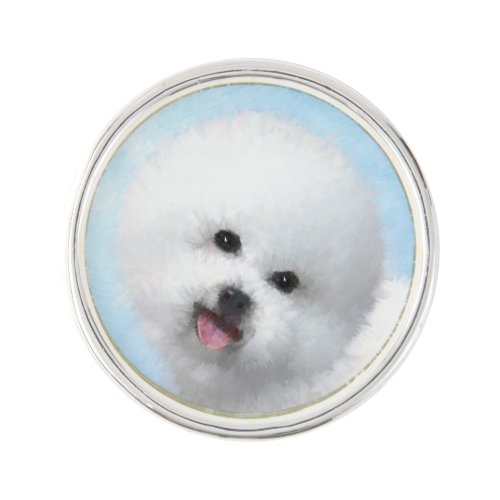 Bichon Frise Painting _ Cute Original Dog Art Pin