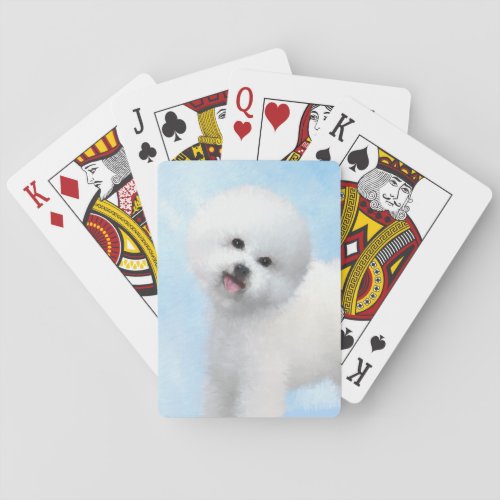 Bichon Frise Painting _ Cute Original Dog Art Playing Cards