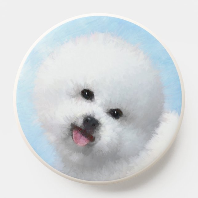 Bichon Frise Painting - Cute Original Dog Art PopSocket (Popsocket)