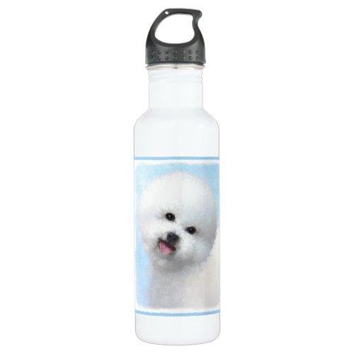 Bichon Frise Painting _ Cute Original Dog Art Stainless Steel Water Bottle