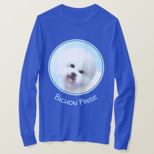 Bichon Frise Painting _ Cute Original Dog Art T_Shirt