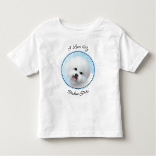Bichon Frise Painting - Cute Original Dog Art Toddler T-shirt