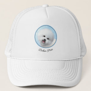 Bichon Frise Painting - Cute Original Dog Art Trucker Hat