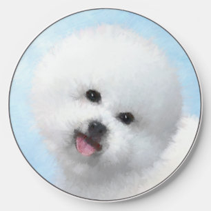 Bichon Frise Painting - Cute Original Dog Art Wireless Charger