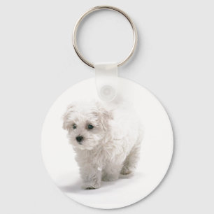 Bichon Frise Photo Keychain