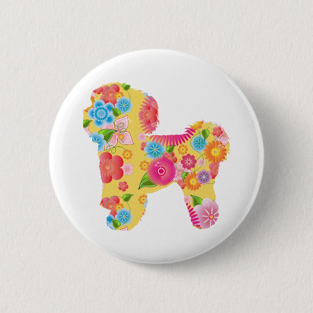 Bichon Frise Pinback Button (Front)