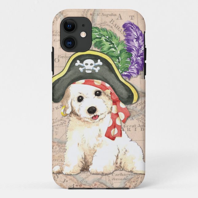 Bichon Frise Pirate Case-Mate iPhone Case (Back)