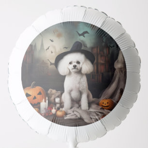 Bichon Frise Pumpkins Halloween Scary Balloon