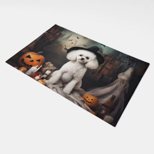 Bichon Frise Pumpkins Halloween Scary Doormat