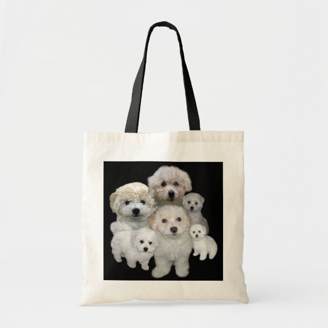 Bichon Frise Puppies Tote Bag (Front)