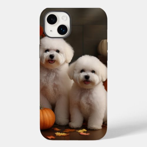Bichon Frise Puppy Autumn Delight Pumpkin  Case_Mate iPhone 14 Plus Case