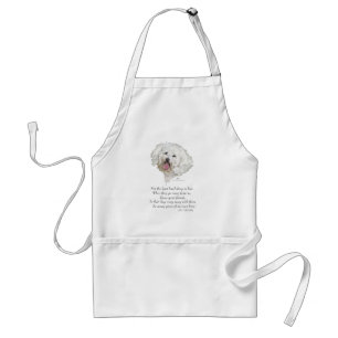Bichon Frise Rainbow Bridge Adult Apron