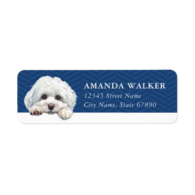 Bichon Frise Return Address Labels (Front)