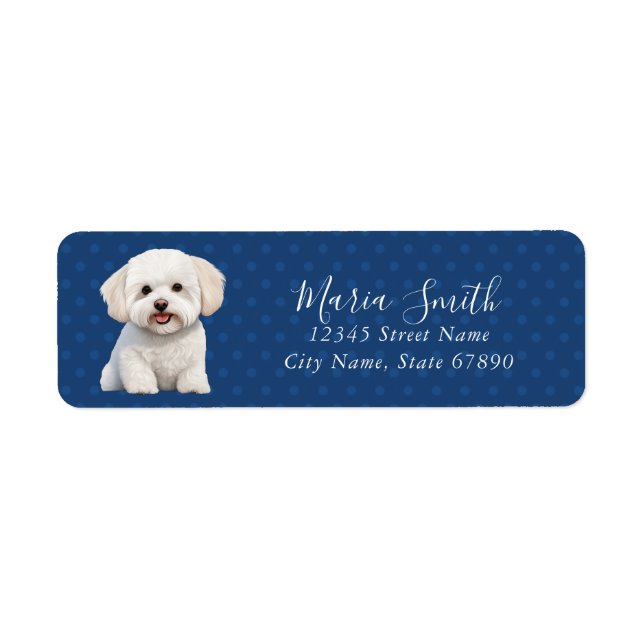 Bichon Frise Return Address Labels (Front)