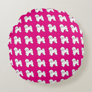 Bichon Frise Round Pillow