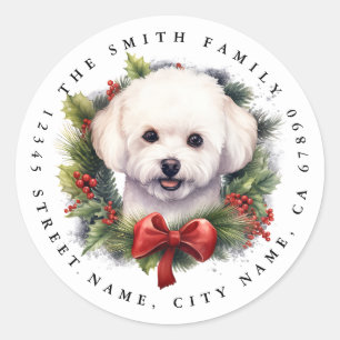Bichon Frise Round Stickers