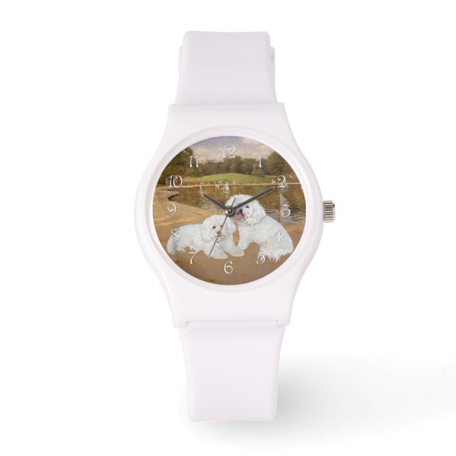 Bichon Frise Sailboats Watch (Front)