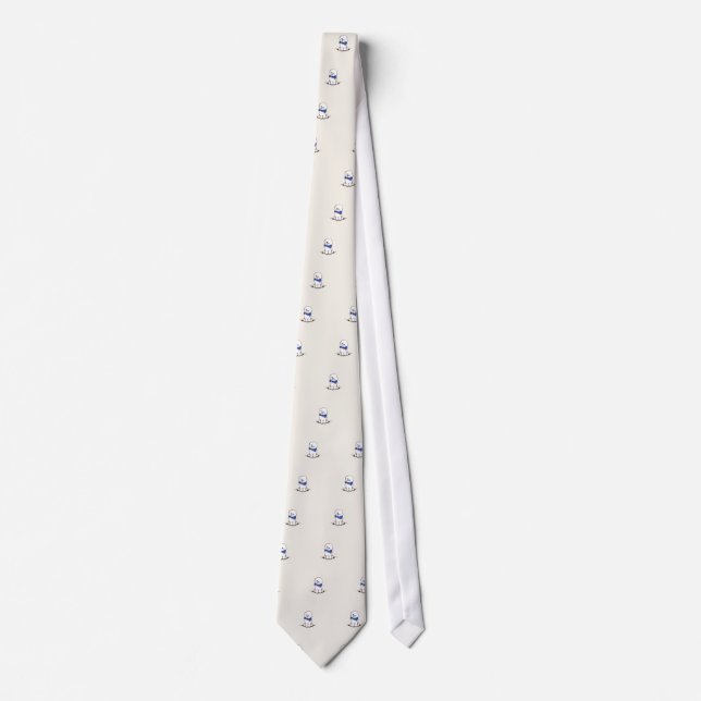 Bichon Frise Sailor Boy Blue Neck Tie (Front)