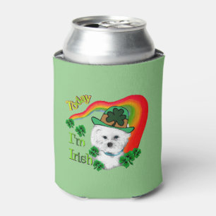 Bichon Frise Saint Patricks Day Can Cooler