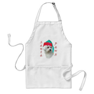 Bichon Frise Santa Paws Adult Apron