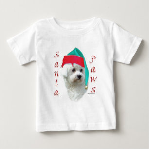 Bichon Frise Santa Paws Baby T-Shirt